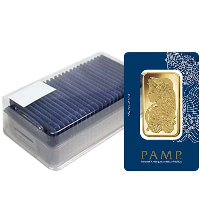 100 gram Gold Bar PAMP Suisse Lady Fortuna Veriscan .9999 Fine (In Assay)