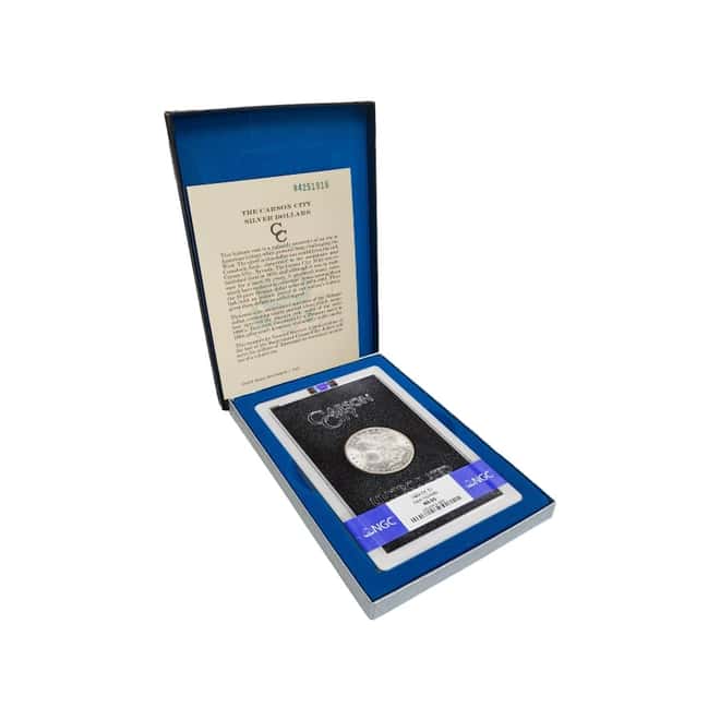 1884-CC Morgan Silver Dollar $1 NGC MS 65 GSA (w/Box & COA)