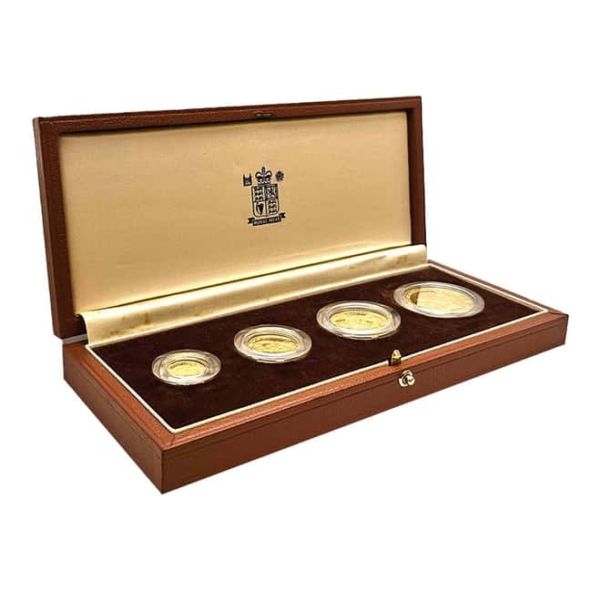 1992 1.85 oz Belize 50th Ann. Battle of El Alamein Gold 4-Coin Set
