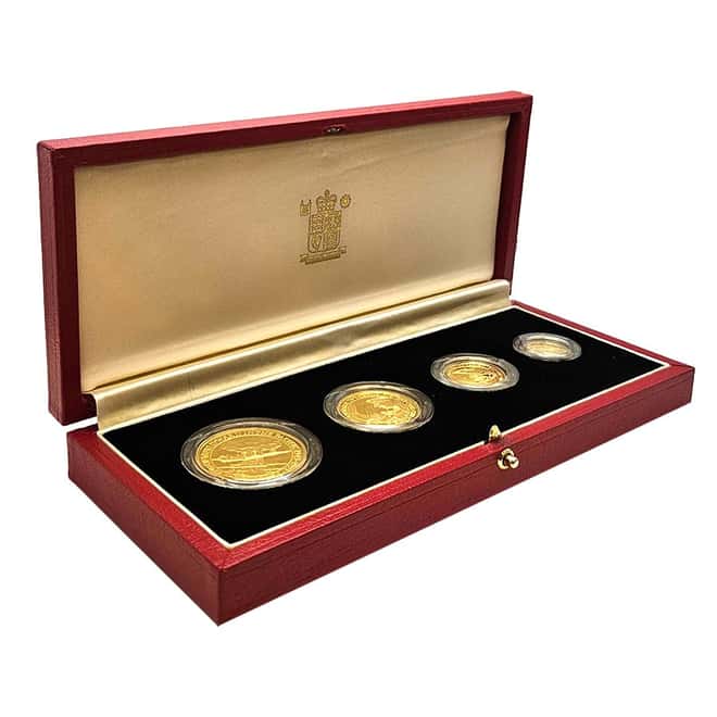 1995 1.85 oz Solomon Islands 50th Ann. End of WWII Gold 4-Coin Set