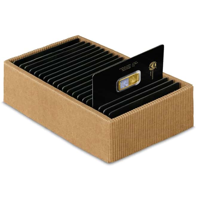 Box of 20 - 1 oz Germania Mint Gold Bar .9999 Fine (In Assay)