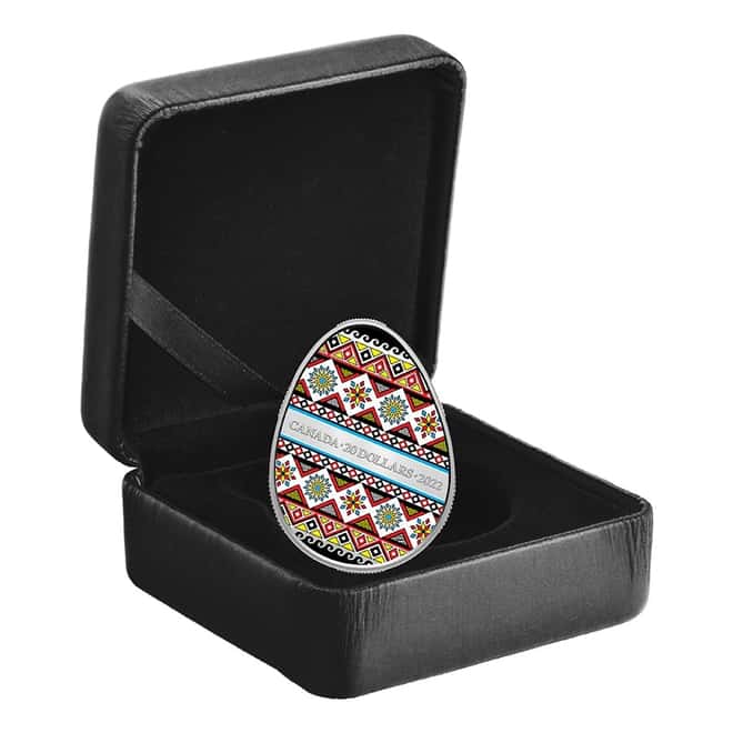 2022 Canada 1 oz Silver Pysanka Easter Egg Coin .9999 Fine (w/Box & COA)