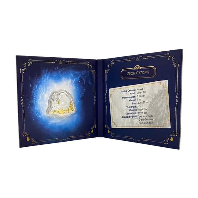 2022 Samoa 1 oz Silver Fantastic Beasts - Niffler Shaped Coin .999 Fine (w/Box & COA)