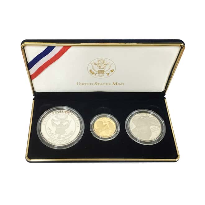 2008 W/P/S Bald Eagle Commemorative Proof 3-Coin Set (w/Box & COA)