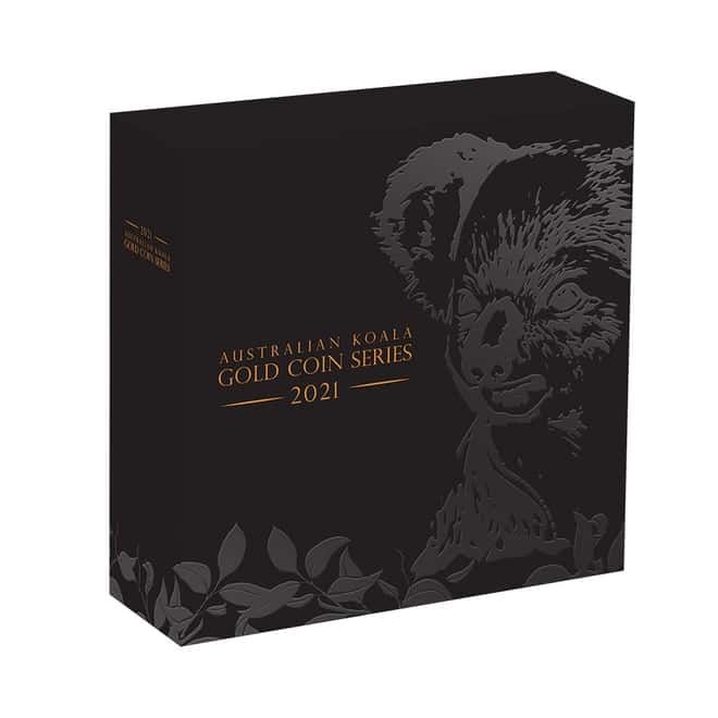 2021 5 oz Proof Gold Australian Koala Perth Mint Coin .9999 Fine (w/Box & COA)