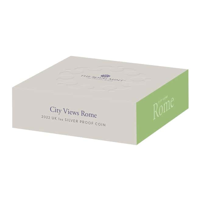 2022 Great Britain 1 oz City Views Rome Proof Silver Coin .999 Fine (w/Box & COA)