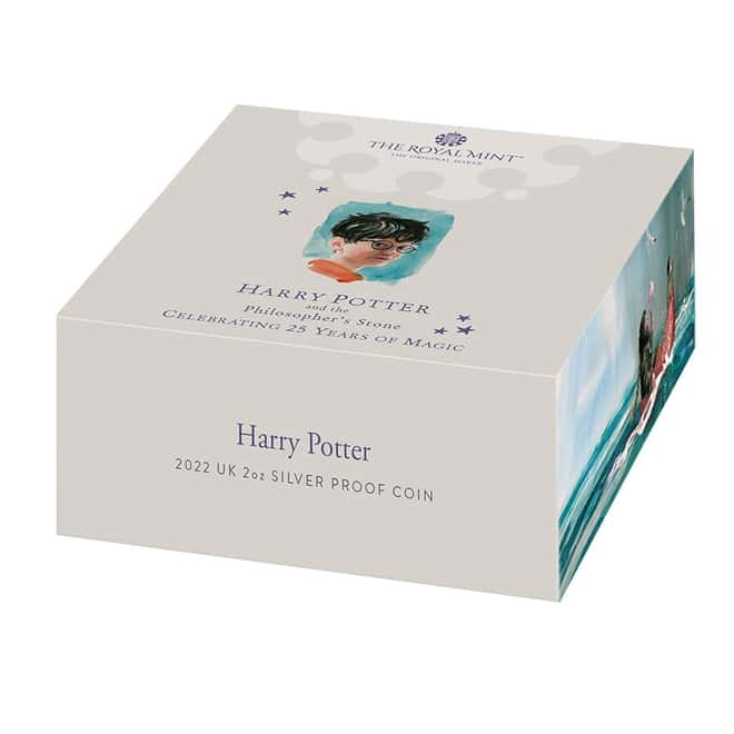 2022 Great Britain 2 oz Harry Potter Proof Silver Coin .999 Fine (w/Box & COA)