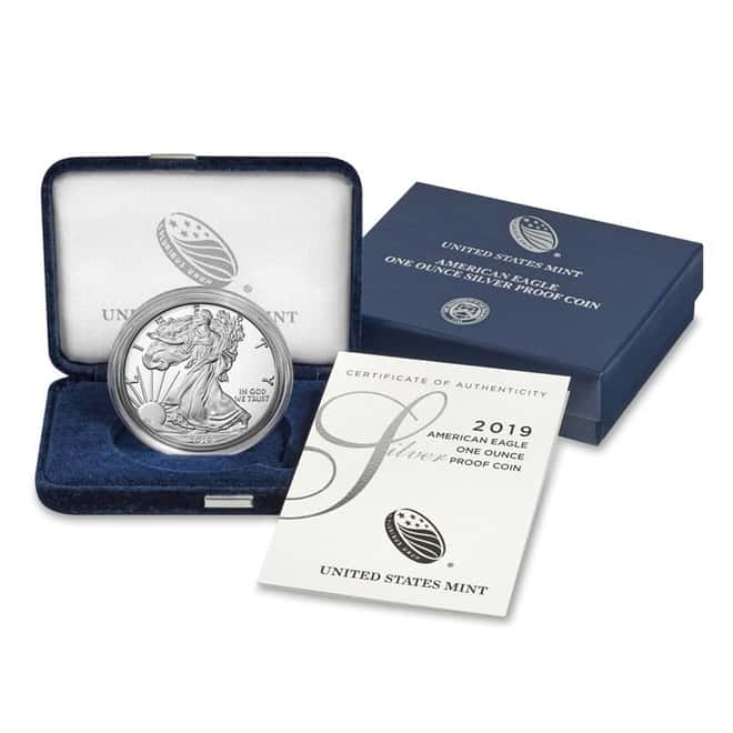 NO COIN - 2019-S 1 oz Proof Silver American Eagle (OEM Box & COA)