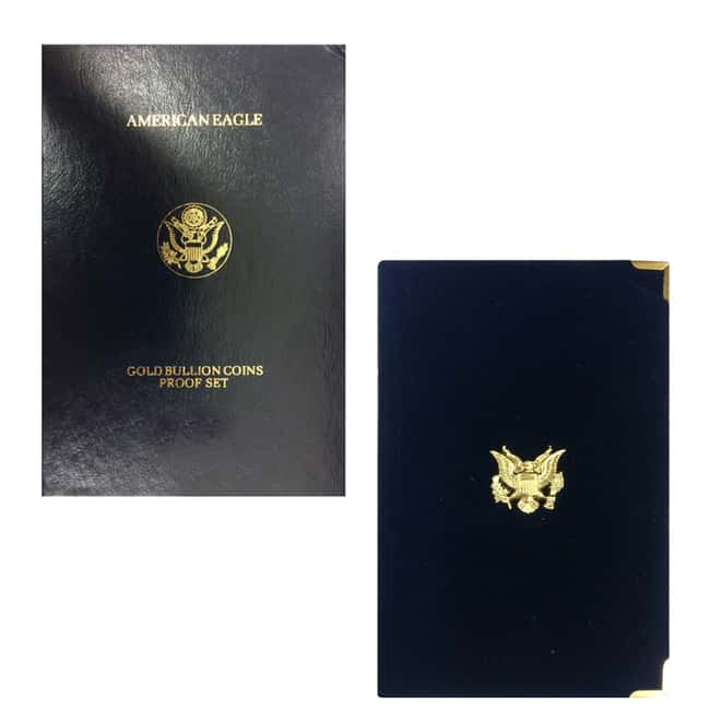 1993 W/P 1.85 oz Proof Gold American Eagle 4-coin Set (w/Box & COA)