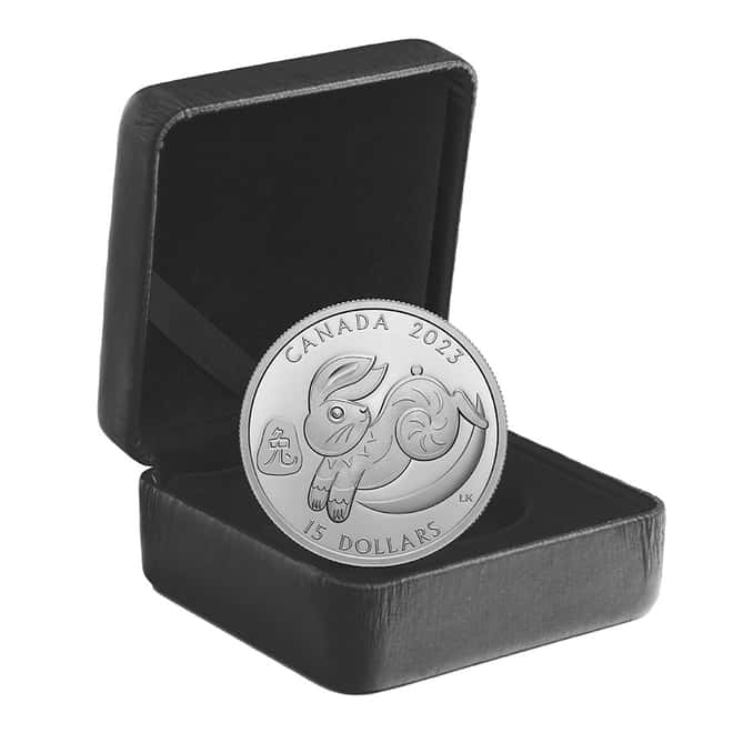 2023 Canada 1 oz Proof Silver Lunar Year of The Rabbit RCM Coin .9999 Fine (w/Box & COA)