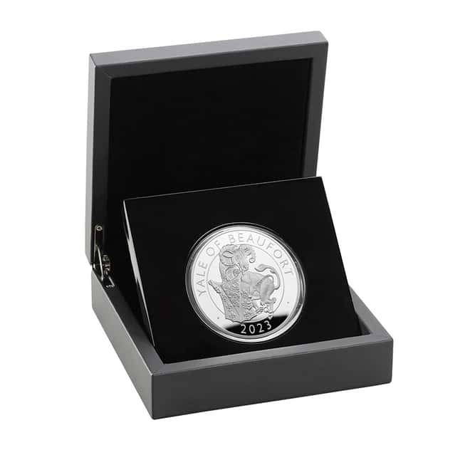2023 Great Britain 5 oz Proof Silver The Tudor Beasts Yale of Beaufort Coin .999 Fine (w/Box & COA)