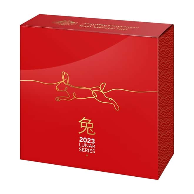 2023 1 oz Proof Silver Lunar Year of the Rabbit Domed Coin Royal Australian Mint (w/Box & COA)