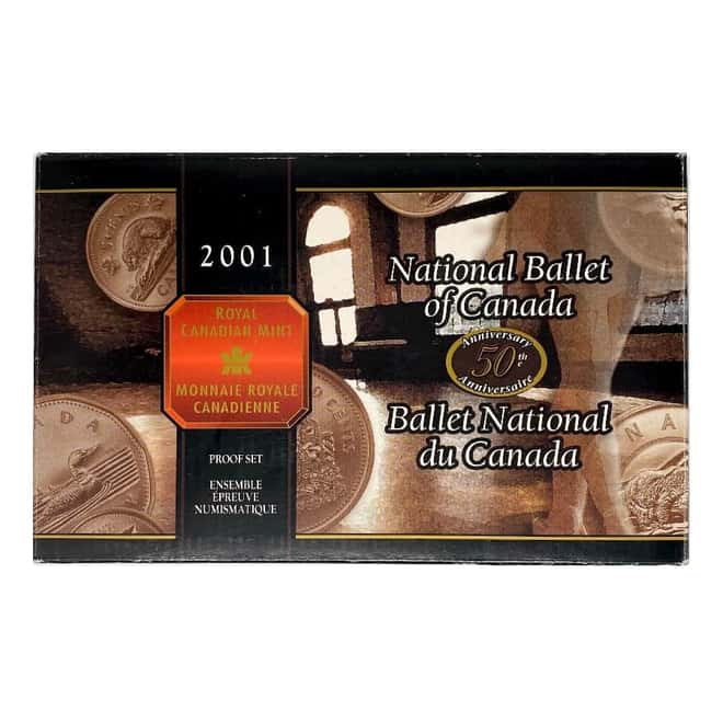 2001 1.69 oz National Ballet of Canada Proof Silver 8-Coin Set .925 Fine (w/Box & COA)