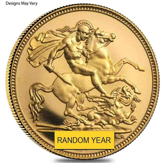 British Gold Proof Double Sovereign Coin (1980-2014, Random Year)