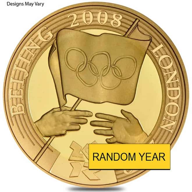 British Gold Proof Double Sovereign Coin (1980-2014, Random Year)