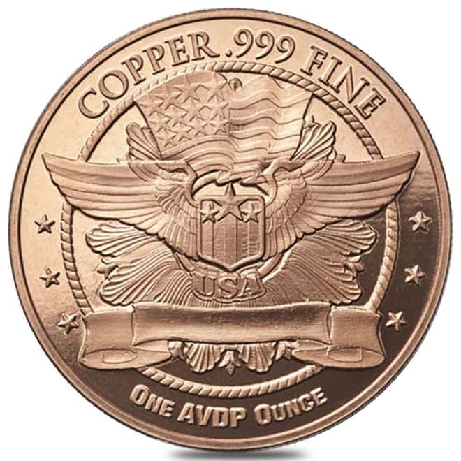 Tube of 20 - 1 oz Indian Head Copper Round .999 Fine