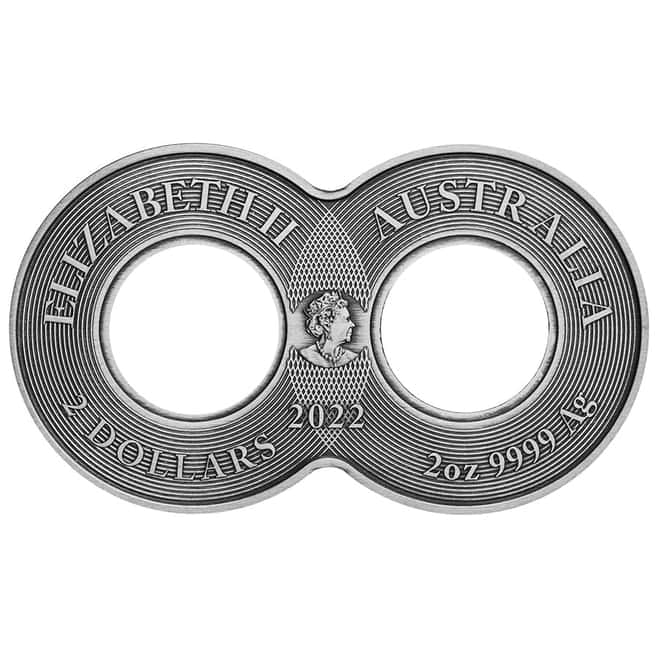2022 2 oz Ouroboros Infinity Colorized Silver Coin Australian Perth Mint (w/Box & COA)