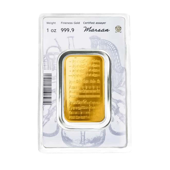 1 oz Austrian Mint Gold Bar .9999 Fine (in Assay)