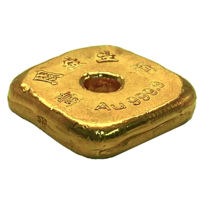 1.2057 oz Chinese Chow Sang Sang 1 Tael Gold Bar .9999 Fine