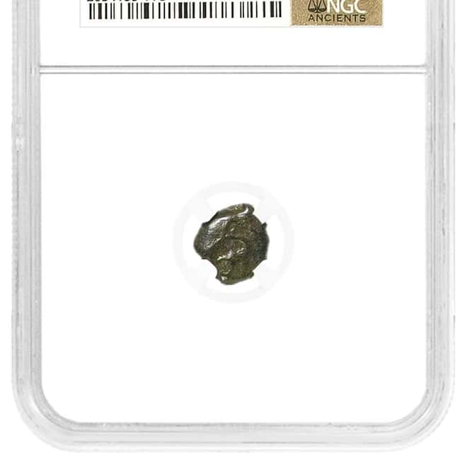 135-37 BC Judaea Hasmonean Kings AE Prutah Widow's Mite Coin NGC