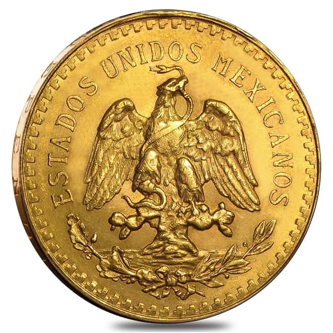 1923 Mexico 50 Pesos Gold Coin AU/BU