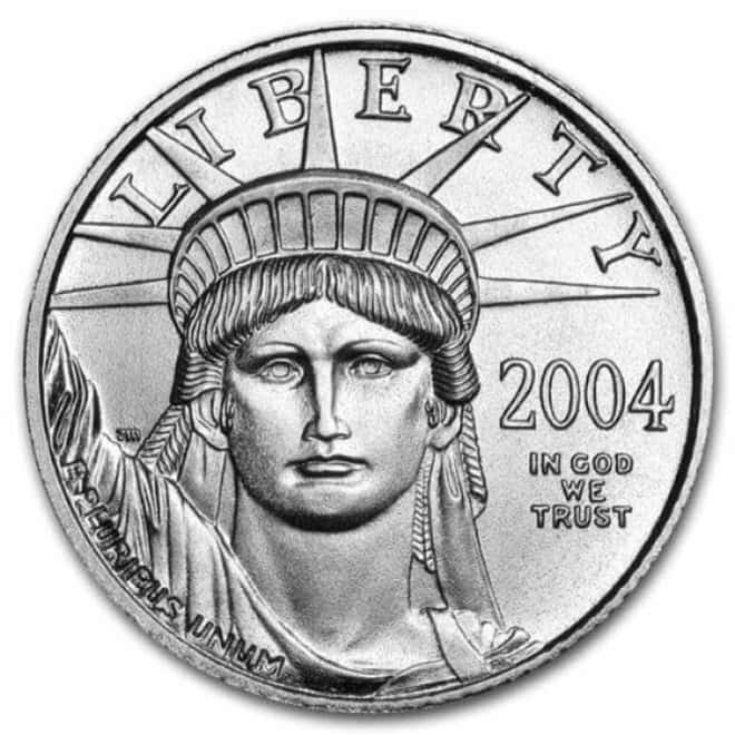 1/10 oz Platinum American Eagle $10 Coin BU (Random Year)