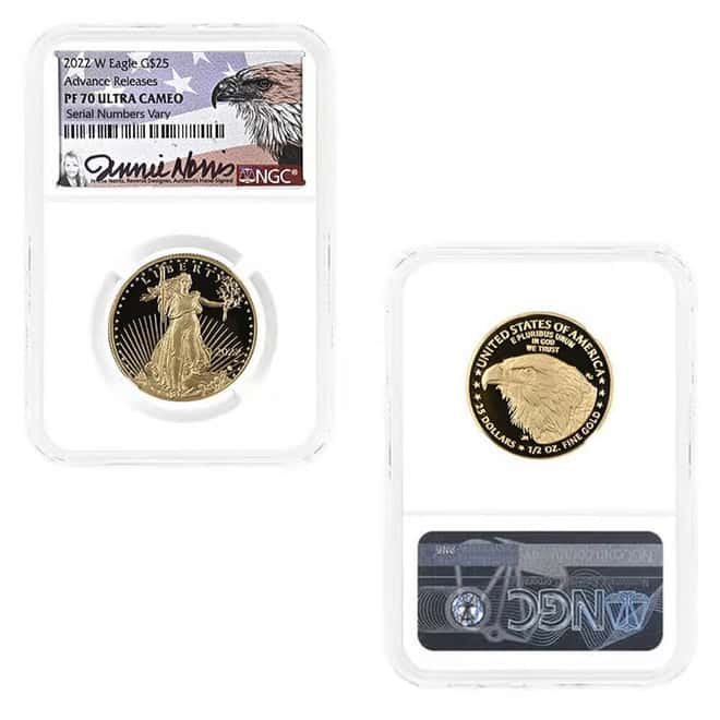 2022-W 1.85 oz Proof Gold Eagle 4-Coin Set NGC PF 70 UCAM AR (Jennie Norris)