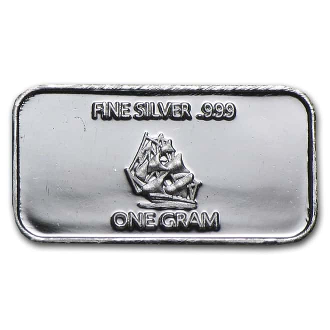 1 Gram Generic Silver Bar .999 Fine