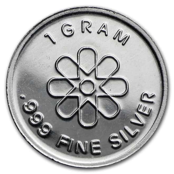 1 Gram Generic Silver Round .999 Fine