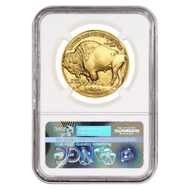 1 oz $50 Gold American Buffalo NGC MS 70 (Random Year)