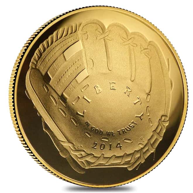 2014 W Proof Gold $5 National Baseball Hall of Fame Coin NGC PF 70 UCAM