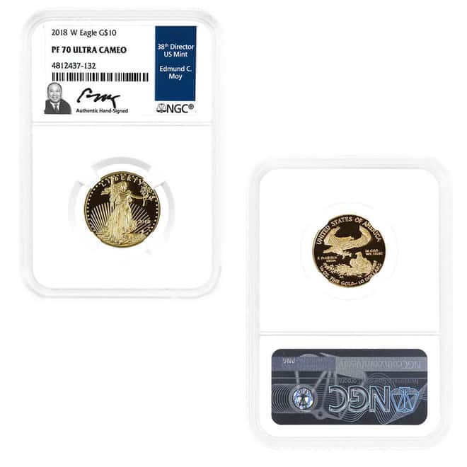2018-W 1.85 oz Proof Gold American Eagle 4-Coin Set NGC PF 70 UCAM (Edmund C. Moy)
