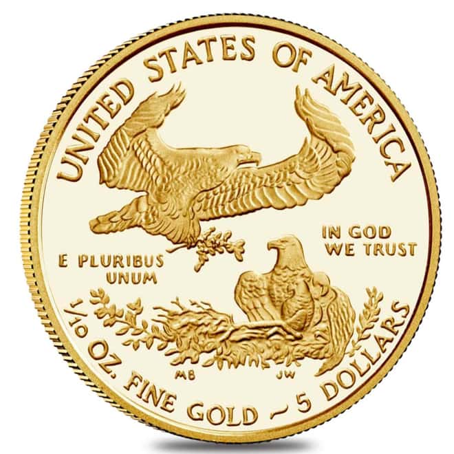 2020-W 1/10 oz $5 Proof Gold American Eagle (w/Box & COA)