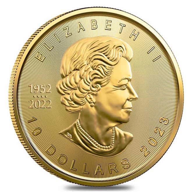 2023 1/4 oz Canadian Gold Maple Leaf $10 Coin .9999 Fine BU (Sealed)
