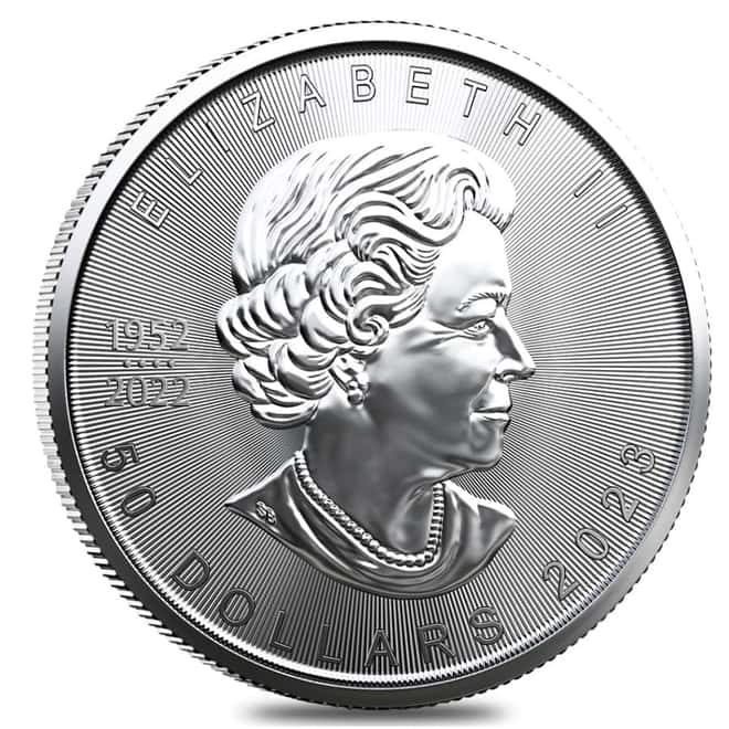 2023 1 oz Platinum Canadian Maple Leaf $50 Coin .9995 Fine BU