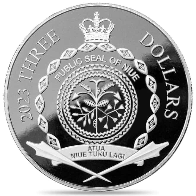 2023 Niue 1.5 oz Roulette Wheel Spinning Silver Coin