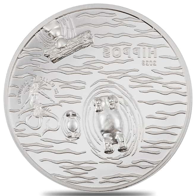 2023 Palau 1 oz Silver Hippos - Split Views Coin .999 Fine (w/Box & COA)