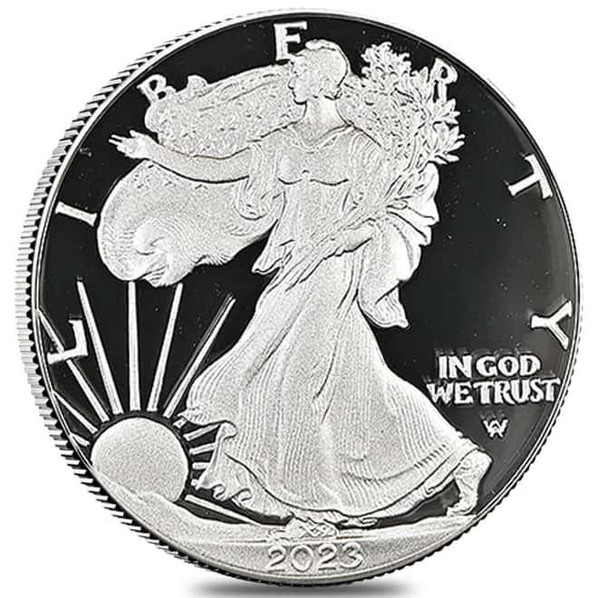 2023-W 1 oz Proof Silver American Eagle Congratulations Set NGC PF 70 FD (Castle)