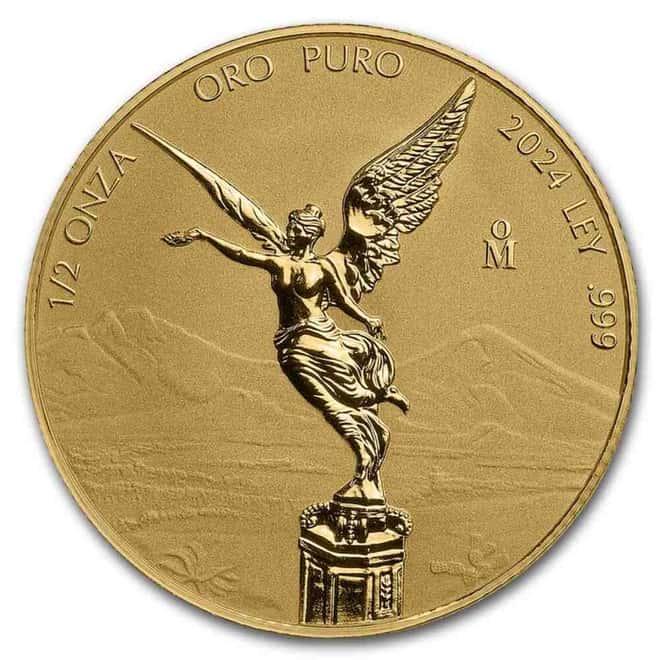 2024 1/2 oz Mexican Libertad Reverse Proof Gold Coin