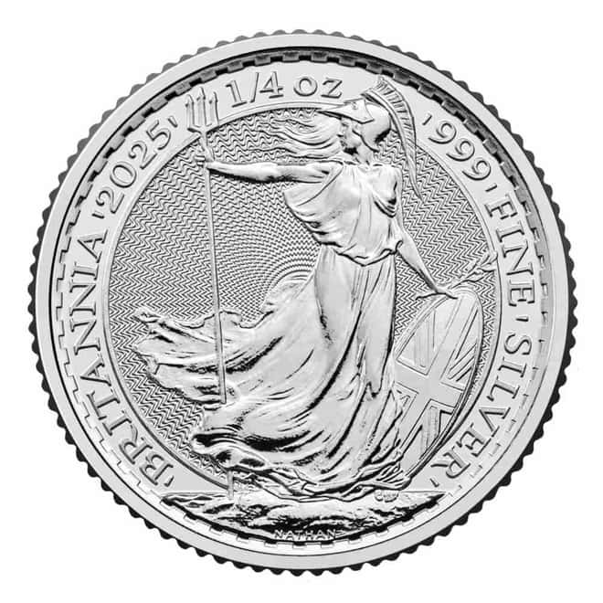 2025 Great Britain 1/4 oz Silver Britannia BU