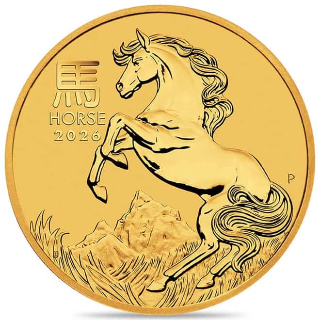 2026 2 oz Gold Lunar Horse BU Australian Perth Mint