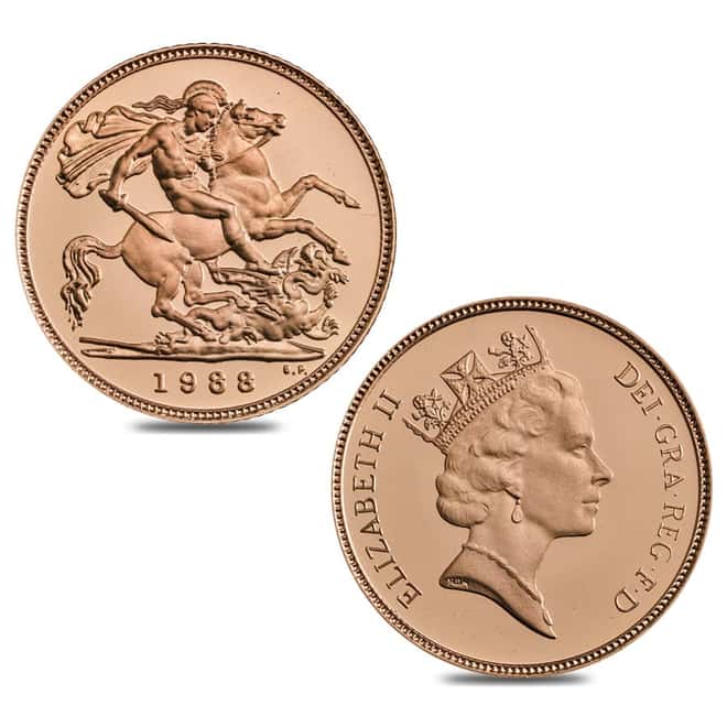 Gold Queen Elizabeth II Portrait Half Sovereign 4-Coin Proof Set