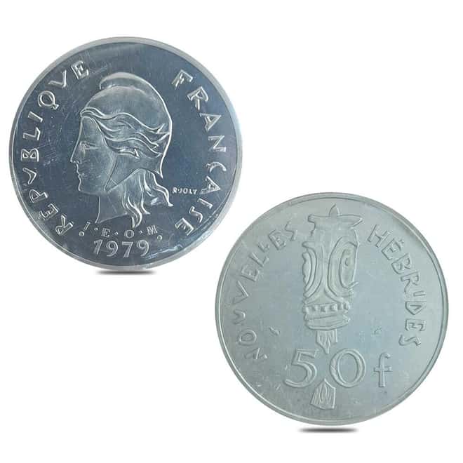 1974-1979 French Colonial Piedfort New Hebrides Silver 7-Coin Set (w/Box & COA)