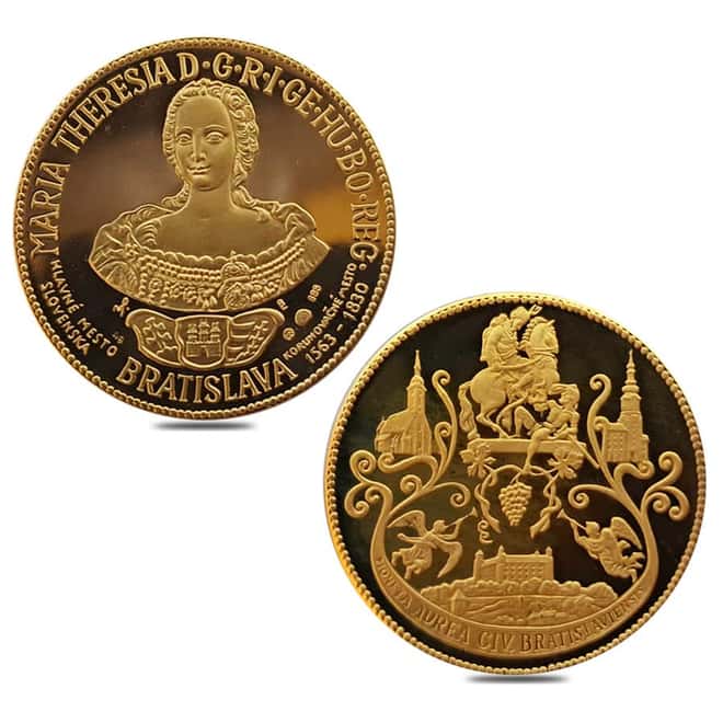1563-1830 Slovakia Maria Theresa Proof Gold Ducat 4-Coin Set