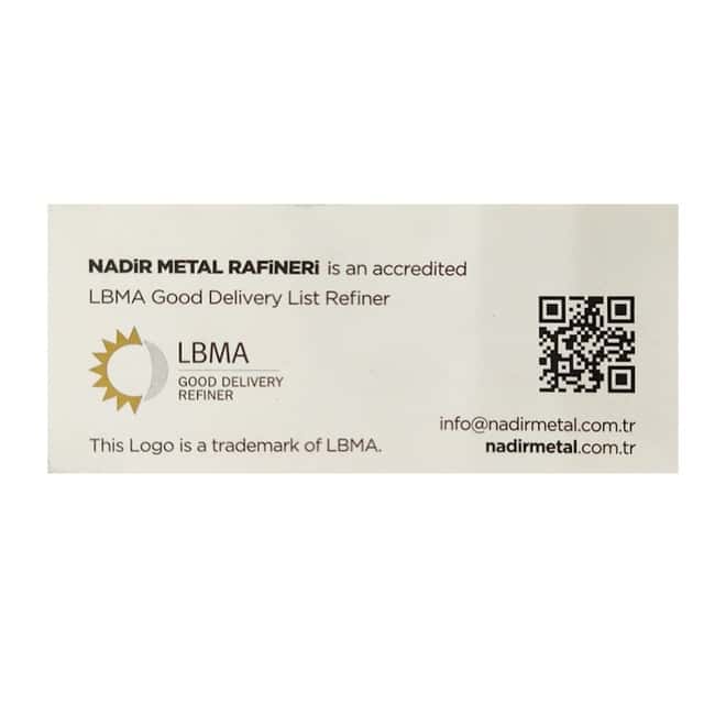 1 Kilo Nadir Refinery Silver Bar .9999 Fine