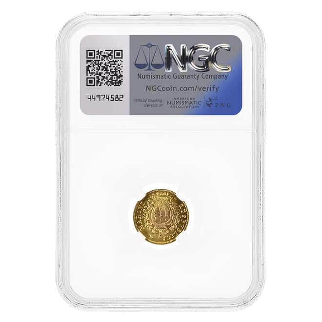 1974 San Marino 1 Scudo Patron Saint Gold Coin NGC MS 66