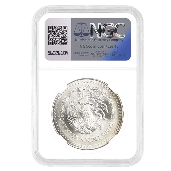 1989 1 oz Mexican Silver Libertad Coin NGC MS 68