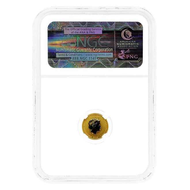 2016 1/20 oz Gold Lunar Monkey Australia Perth Mint NGC MS 70 ER
