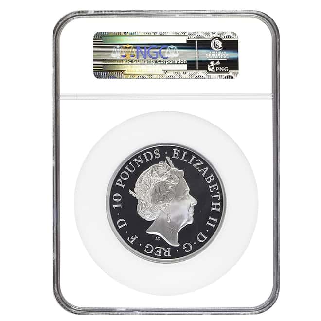 2017 Great Britain 5 oz Silver Queen's Beasts Lion of England NGC PF 70
