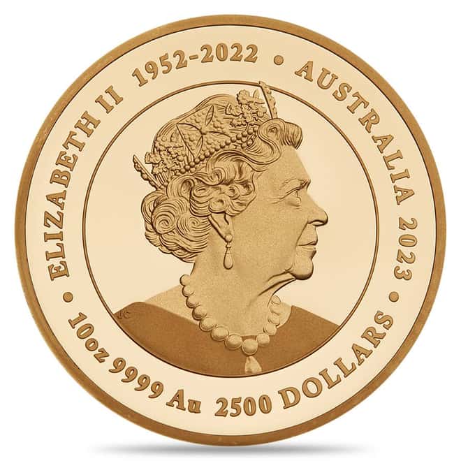 2023 10 oz Proof Gold Jewelled Snake Coin Perth Mint (w/Diamonds)